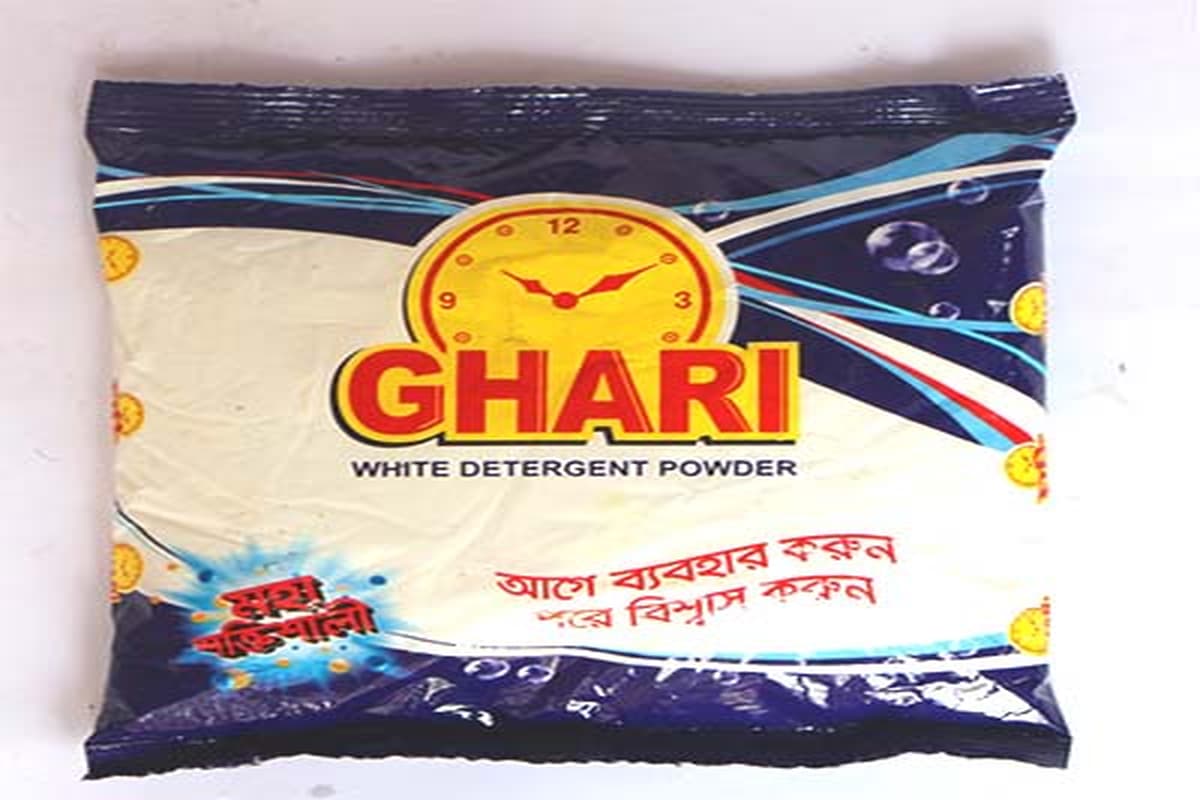  1 kg Ghari Detergent Powder; High Cleaning Strength Bacteria Tenacious Stains Remover 