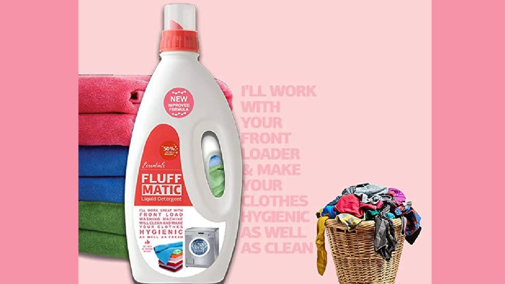  Fluff Liquid Detergent; Low Foam Type Refreshed Clean Clothes Balanced pH 