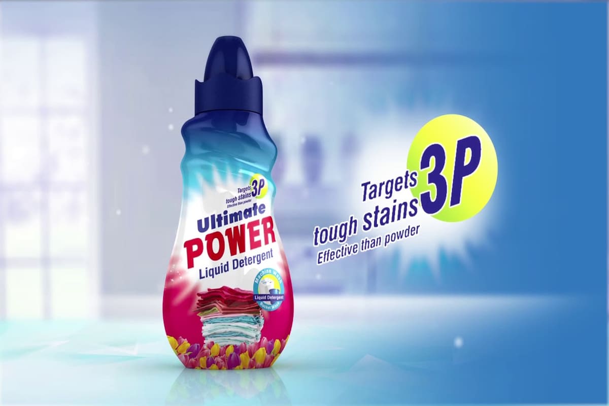  Power Liquid Detergent; Remove Tough Stains Contains Special Enzymes Surfactant 